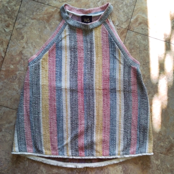 W5 Tops - W5 Multicolor Striped High Neckline top, size M